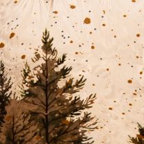 Artikel Windlicht Glas 20cm Winterwald-Motiv Innenbereich
