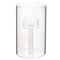 Artikel Kerzenglas Windlicht mit Teelichteinsatz 15cm Transparent 2er-Set