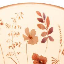 Artikel Teelichthalter Glas 18cm Rosa mit Blumenmotiv – Stimmungsvoll und Eleganz für jede Deko