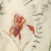 Artikel Glas Teelichthalter mit floralem Blütendekor, handgefertigt, 18 cm
