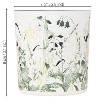 Artikel Deko Windlicht Glas 8cm mit Blätterdesign im 4er-Set – Stilvolle Wohnaccessoires