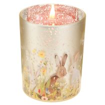 Artikel Deko Windlicht Glas mit Osterhasenmotiv 12,5cm 2er-Set für frühlingshafte Akzente