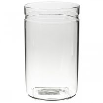 Blumenvase, Glaszylinder, Glasvase rund Ø10cm H16,5cm