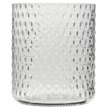 Artikel Windlicht Glas, Blumenvase, Glasvase rund Ø11,5cm H13,5cm