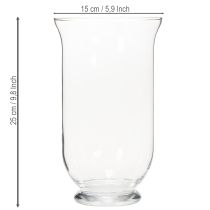 Artikel Glas Windlichtvase 25cm transparent für Innen- und Außenbereich
