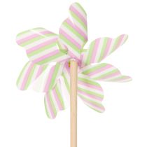 Artikel Set aus 3 Windrädern für Garten, Terrasse und Balkon – Dekorative Gartenstecker in zarten Pastellfarben, 47 cm