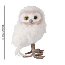 Artikel Winterliche Deko Eulen Set Weiß 15cm für natürliche Adventsdeko