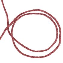 Wollfaden mit Draht Filzschnur Glimmer Lila Ø5mm 33m