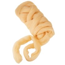 Artikel Wollband Creme Orange 10m – Weiches Dekoband für kreative Kränze und Gestecke