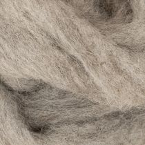 Artikel Dekowolle Grau-Natur 2m aus 100 % Filzwolle für Floristik und Bastelarbeiten