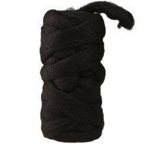 Artikel Wolllunte Schwarz 10m Floristik Dekoration Wolle 100% Schafwolle