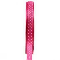 Geschenkband gepunktet Dekoband Band Pink 10mm 25m