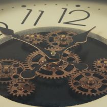 Artikel Wanddeko Wanduhr Zahnrad Uhr Bronze Creme Retro Ø54cm