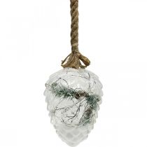 Zapfen beleuchtet, Weihnachtsdeko, LED-Lichter Timer H21cm