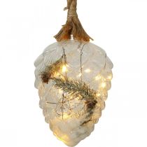 Zapfen beleuchtet, Weihnachtsdeko, LED-Lichter Timer H21cm