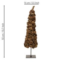 Artikel Zapfenbaum Weihnachtsdeko aus Naturzapfen mit Sockel, 50 cm hoch