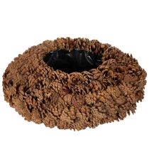 Artikel Zapfenschale rund 38 cm Pflanzgefäß Naturbraun Tannenzapfen