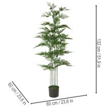 Artikel Künstlicher Bambusbaum 132 cm Grün mit Schwarzem Topf