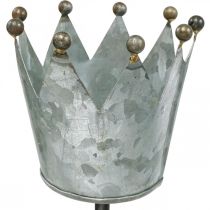 Teelichthalter Krone zum Stecken Zink Ø9,5cm H50cm