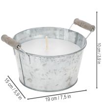 Artikel Zink-Kerze im Eimer 15x10cm Outdoor-Dekoration Terrasse Balkon