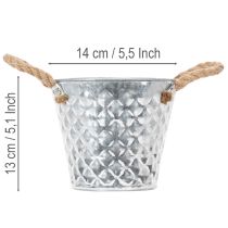 Artikel Zinktopf mit Seilgriffen Ø14,5cm H13cm
