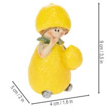 Artikel Zitronenkind Figuren aus Polyresin 9 cm Tischdekoration für Innen- und Außenbereiche