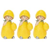 Artikel Zitronenkind Figuren aus Polyresin 9 cm Tischdekoration für Innen- und Außenbereiche