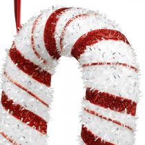 Deko Zuckerstange Weihnachten Rot Weiß Gestreift H34cm