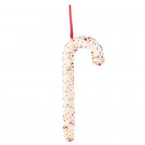 Artikel Zuckerstangen Hänger Weiß Bunt Glitter Deko 30cm 4er Set