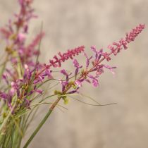Artikel Dekopflanze künstlich mit grünen Blättern und lila Blüten 67 cm