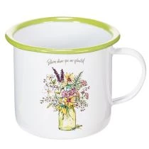 Artikel Deko Tasse Pflanztopf emailliert Ø11,5cm H10cm