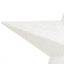 Artikel Funkelnde weiße Baumspitze 19cm – bruchfest und glitzernd, Perfekt für elegante Weihnachtsdekoration