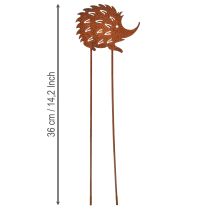 Artikel Beetstecker Igel Rost Metall Edelrost 10x8,5cm 6 St