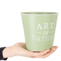 Artikel Blumentopf Zink Mintgrün Ø15cm H13,5cm