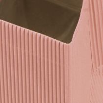 Artikel Blumenübertopf Blumentüte Pink Lachs 12cmx12cm 6 St