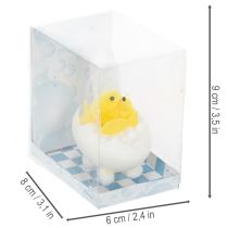 Artikel Dekorationsfigur Chenilleküken in Eierschalen-Badewanne 9cm Innenbereich