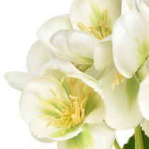 Artikel Christrosen Weiß Künstliche Blumenstrauß - Elegante Tischdekoration 18 Blüten 60cm