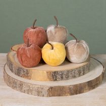 Artikel Deko Äpfel Stoff Samt Braun Gelb Herbstdeko Tischdeko 12 St.