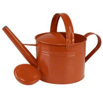 Artikel Metall Deko Gießkanne im Landhausstil Orangebraun 26cm 5L - Vielseitig einsetzbar als Pflanzgefäß & Dekokanne