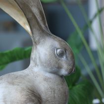 Artikel Deko Hase 52 cm aus Polystone in Braun-Gold für stilvolle Osterdekoration