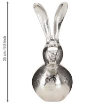 Artikel Deko Hase Metall Silber Ø12cm H25cm Osterdeko Modern