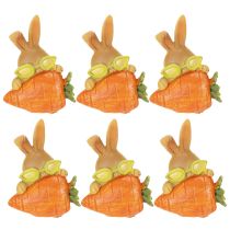Artikel Polyresin Dekofiguren Hasen mit Möhre 6 cm Innenbereich Ostern