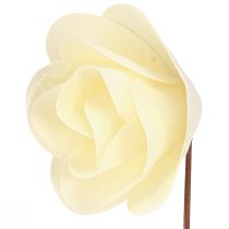 Artikel Deko Rosen Creme Künstliche Rosen Holzrosen Ø7,5cm 12 St