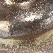 Artikel Deko Vase Keramik Metallic-Optik Tischvase Blumenvase stilvoll 19×18×16cm