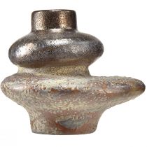 Artikel Deko Vase Keramik Metallic-Optik Tischvase Blumenvase stilvoll 19×18×16cm