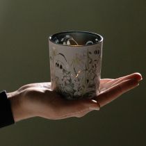 Artikel Deko Windlicht Glas 8cm mit Blätterdesign im 4er-Set – Stilvolle Wohnaccessoires