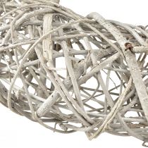 Artikel Dekokranz Holz Deko Rattan Natur Weiß Ø40cm H9,5cm - Vielseitig einsetzbar & stilvolle Raumakzent