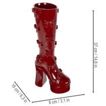 Artikel Dekovase Stiefel aus Polyresin Bordeaux 37cm