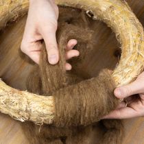 Artikel Filzwolle Braun 2m - Natürliche Bastelwolle für Floristik und Deko