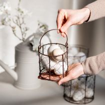 Artikel Drahtkörbe Set aus Metall für Küche, Garten und Dekoration 25 cm Braun